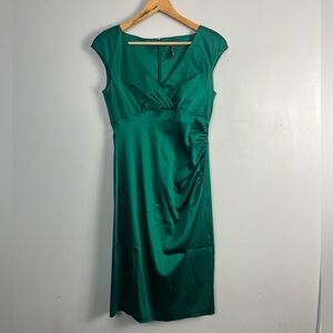 Lauren Ralph Lauren Emerald Green V-neck Dress size 8